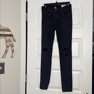 Rag’n’bone Distressed, Black Skinny Jeans